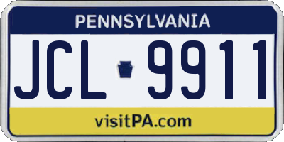 PA license plate JCL9911