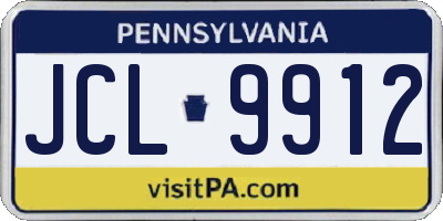 PA license plate JCL9912