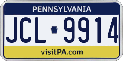 PA license plate JCL9914