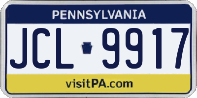 PA license plate JCL9917