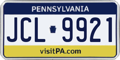 PA license plate JCL9921