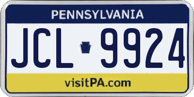 PA license plate JCL9924