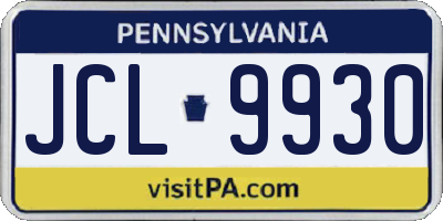 PA license plate JCL9930