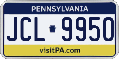 PA license plate JCL9950