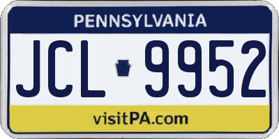 PA license plate JCL9952