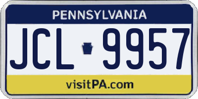 PA license plate JCL9957