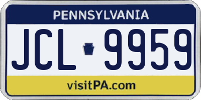 PA license plate JCL9959
