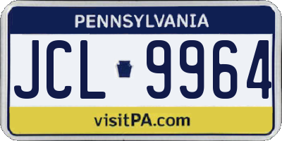PA license plate JCL9964