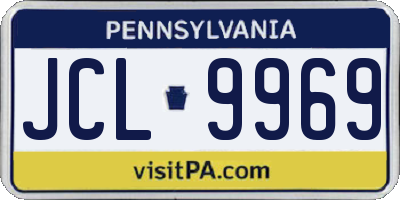 PA license plate JCL9969