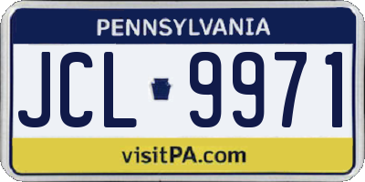 PA license plate JCL9971