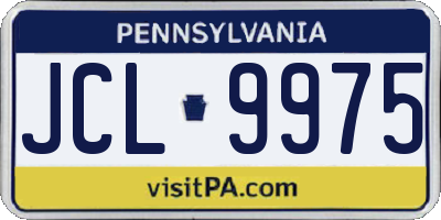 PA license plate JCL9975