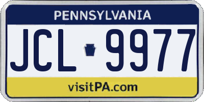 PA license plate JCL9977