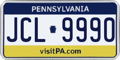 PA license plate JCL9990