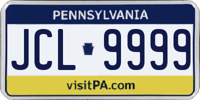 PA license plate JCL9999