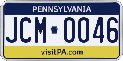 PA license plate JCM0046