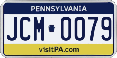 PA license plate JCM0079