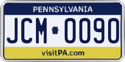 PA license plate JCM0090