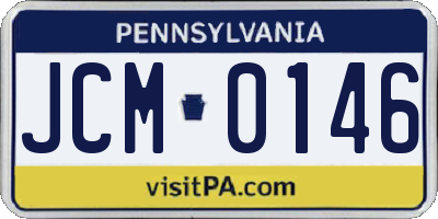 PA license plate JCM0146