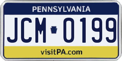 PA license plate JCM0199