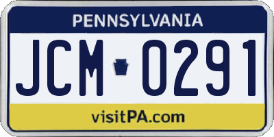 PA license plate JCM0291