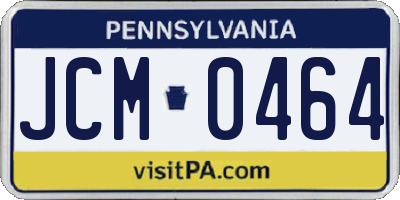 PA license plate JCM0464