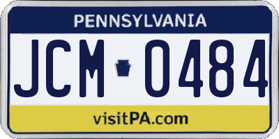 PA license plate JCM0484