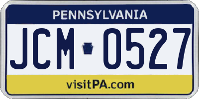 PA license plate JCM0527