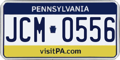 PA license plate JCM0556