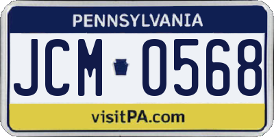 PA license plate JCM0568