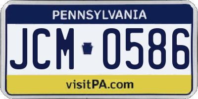 PA license plate JCM0586