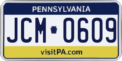 PA license plate JCM0609