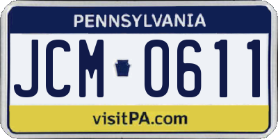 PA license plate JCM0611