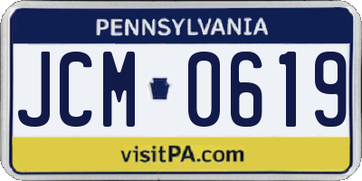 PA license plate JCM0619