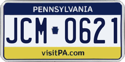 PA license plate JCM0621