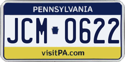 PA license plate JCM0622