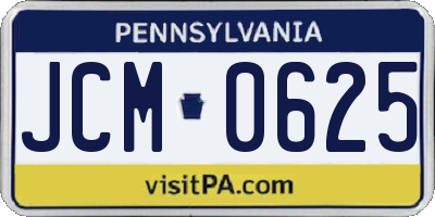 PA license plate JCM0625