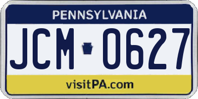 PA license plate JCM0627