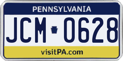 PA license plate JCM0628