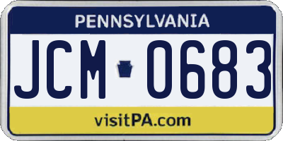 PA license plate JCM0683