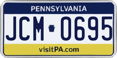 PA license plate JCM0695