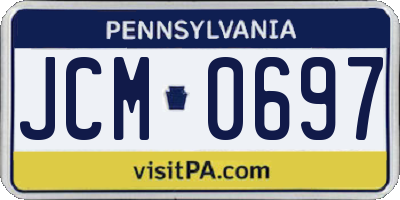 PA license plate JCM0697