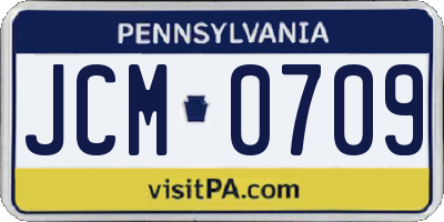 PA license plate JCM0709