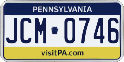 PA license plate JCM0746