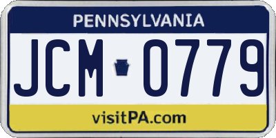 PA license plate JCM0779