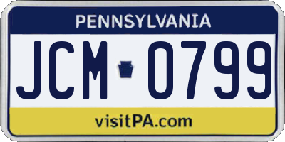 PA license plate JCM0799