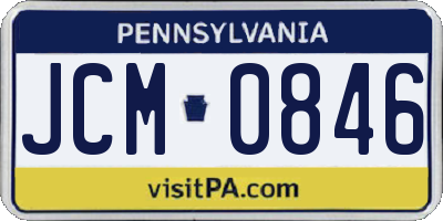 PA license plate JCM0846