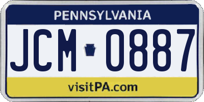 PA license plate JCM0887