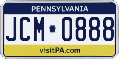 PA license plate JCM0888