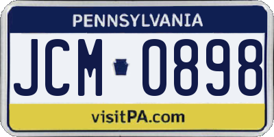 PA license plate JCM0898