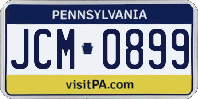 PA license plate JCM0899